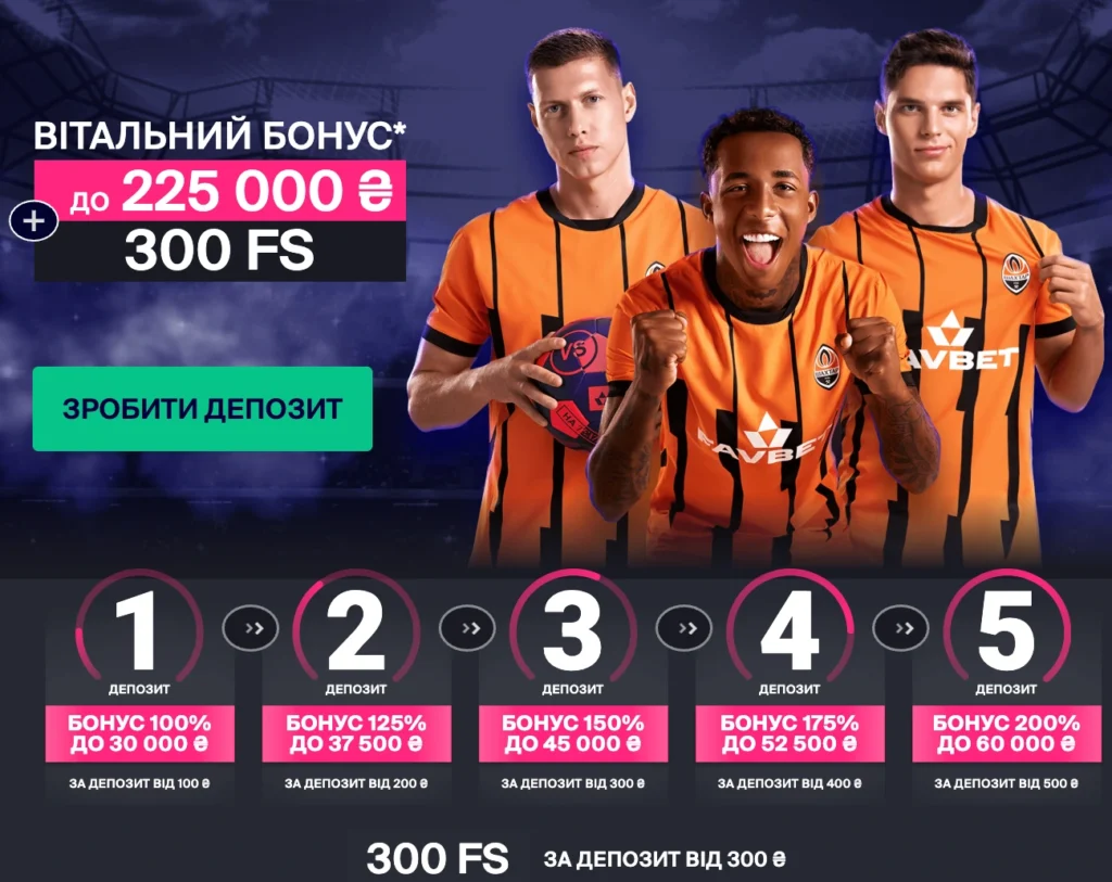 Вітальний бонус Фавбет