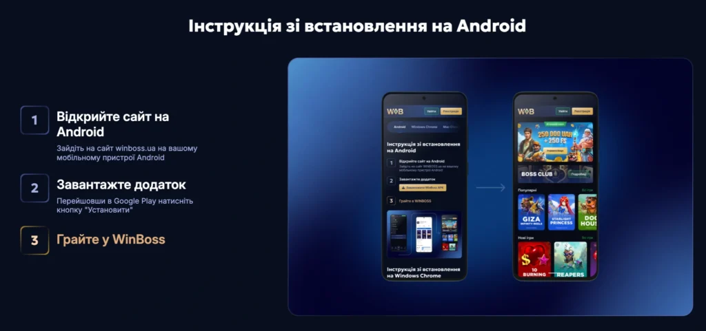Інструкція зі встановлення додатку Winboss